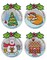 Counted cross stitch kit with plastic canvas "Christmas balls" set of 4 designs 7678